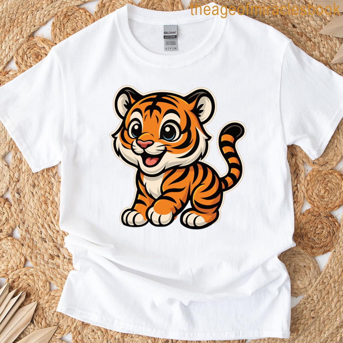 Cute Baby Tiger Design Oversized T-shirt