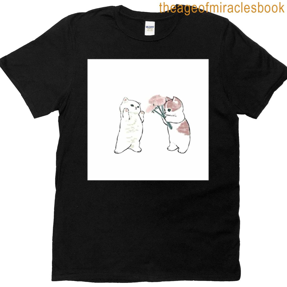 Cute Little Cat Affection Drawing T-shirt
