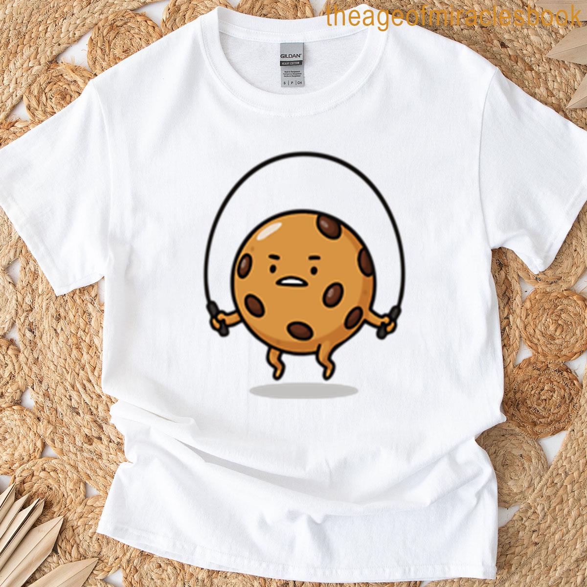 Jumping Cookie Cute Chocolate Chip Doing Cardio T-shirt