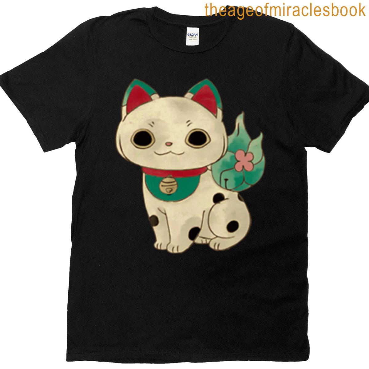 Mystical Spotted Cat With Leafy Tail Boxy T-shirt