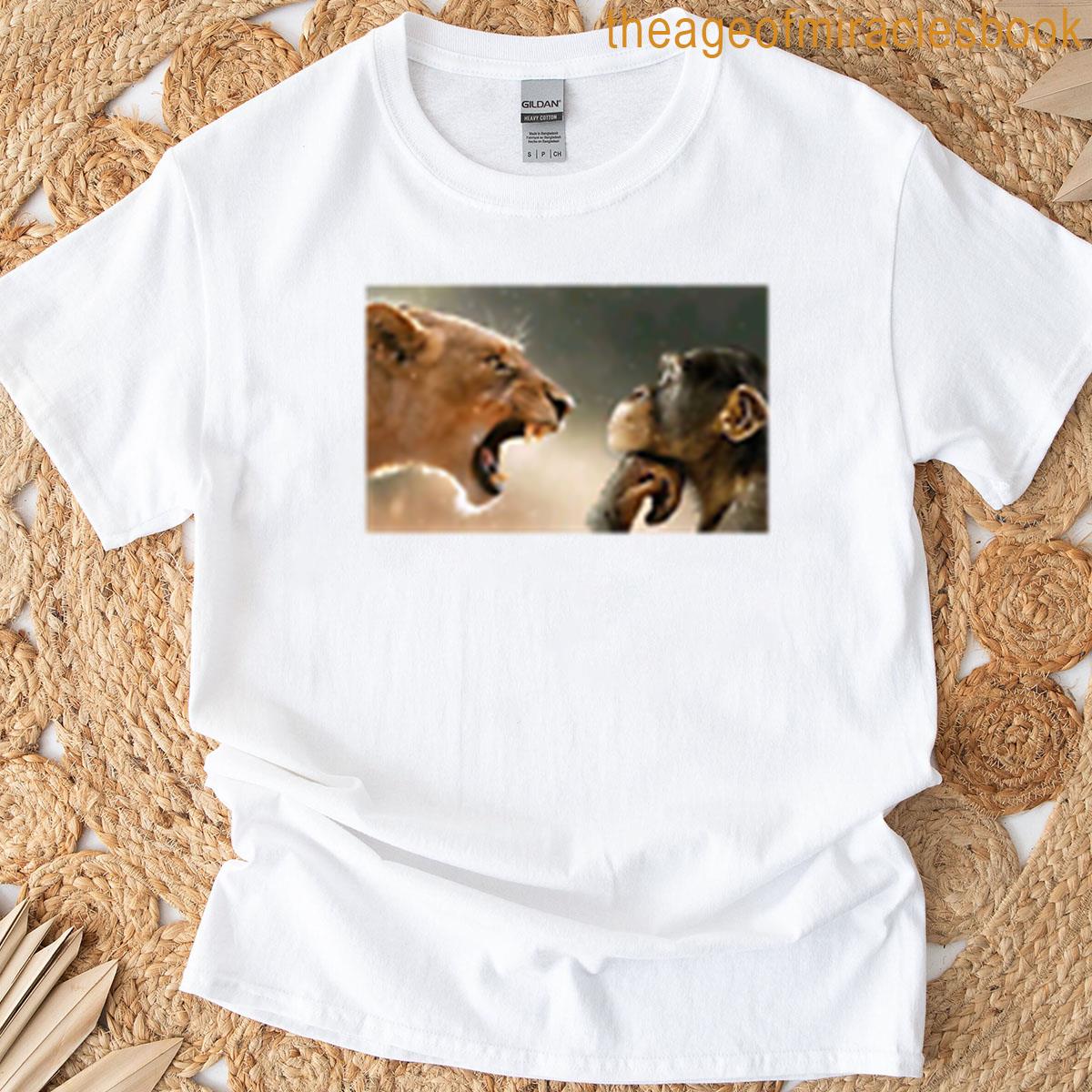 Angry Lion Wise Monkey Premium T-shirt