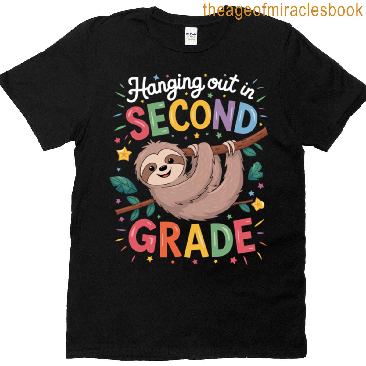 Back To School Second Grade Sloth T-shirt