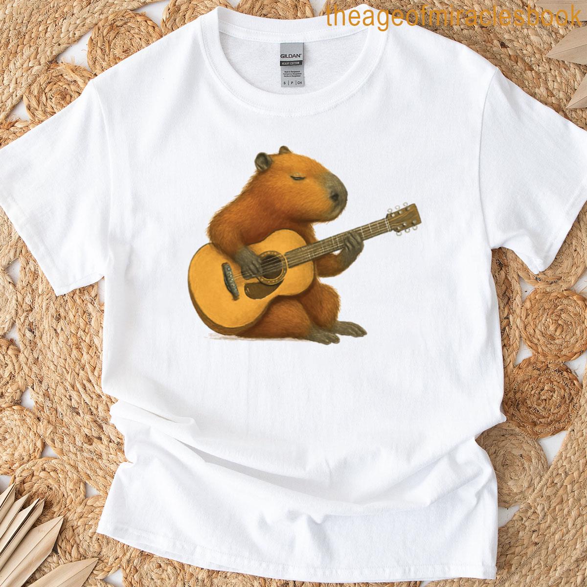 Capybara Playing A Acoustic Guitar T-shirt