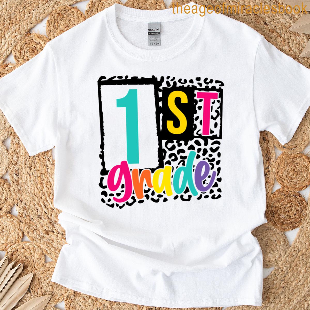 First Grade Back To School Hello First Grade Retro Teacher T-shirt