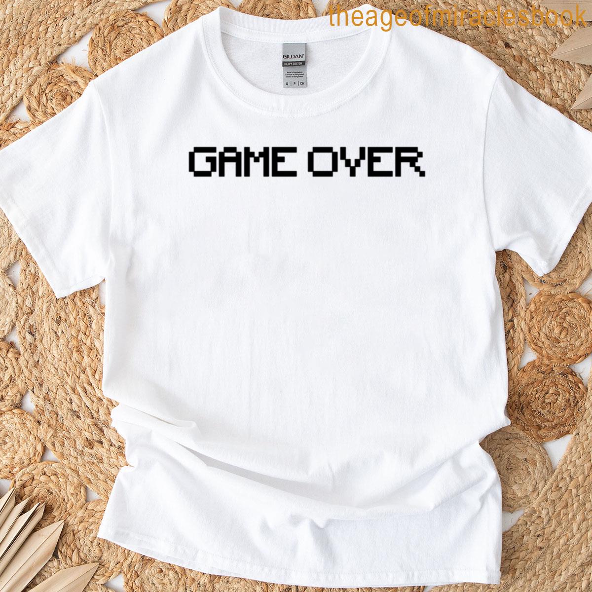 Game Over In Pixel Typography T-shirt