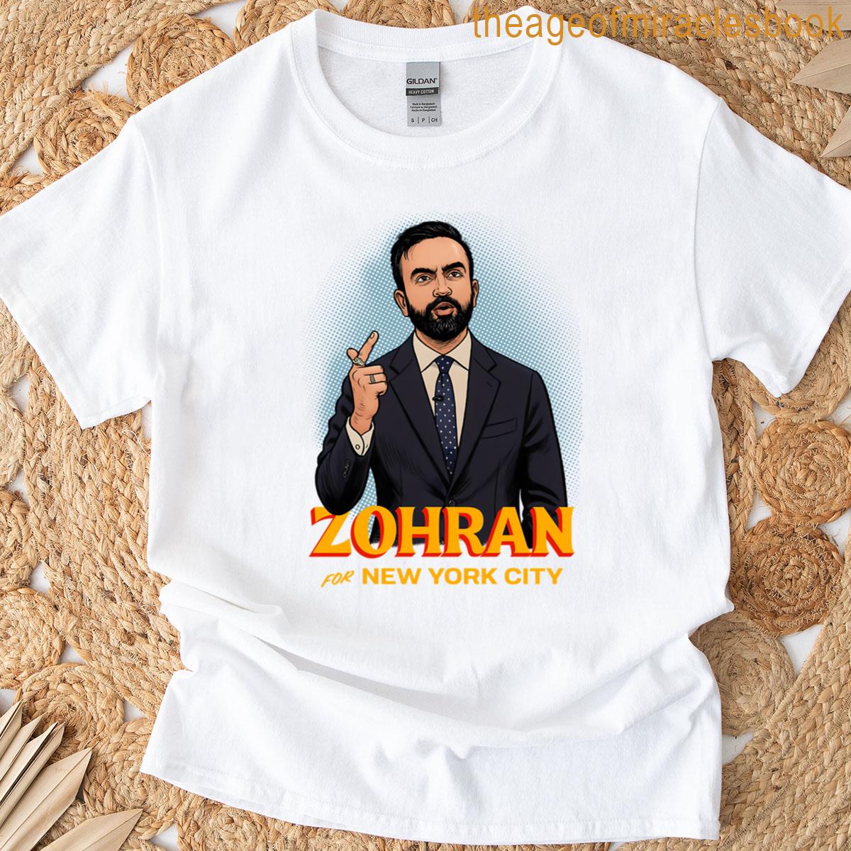 Zohran Mamdani Comic Character T-shirt