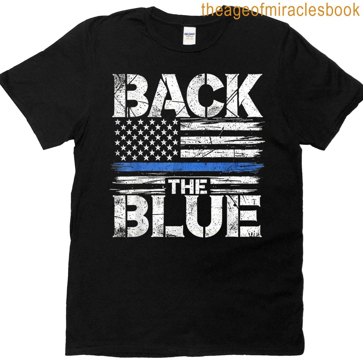 Back The Blue Law Enforcement Support Graphic T-shirt