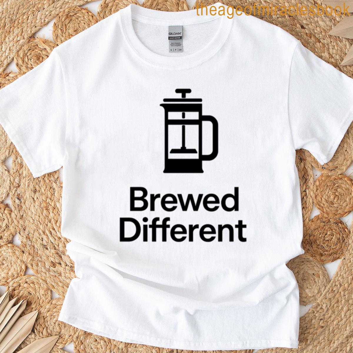 Brewed Different French Press Coffee Design Oversized T-shirt