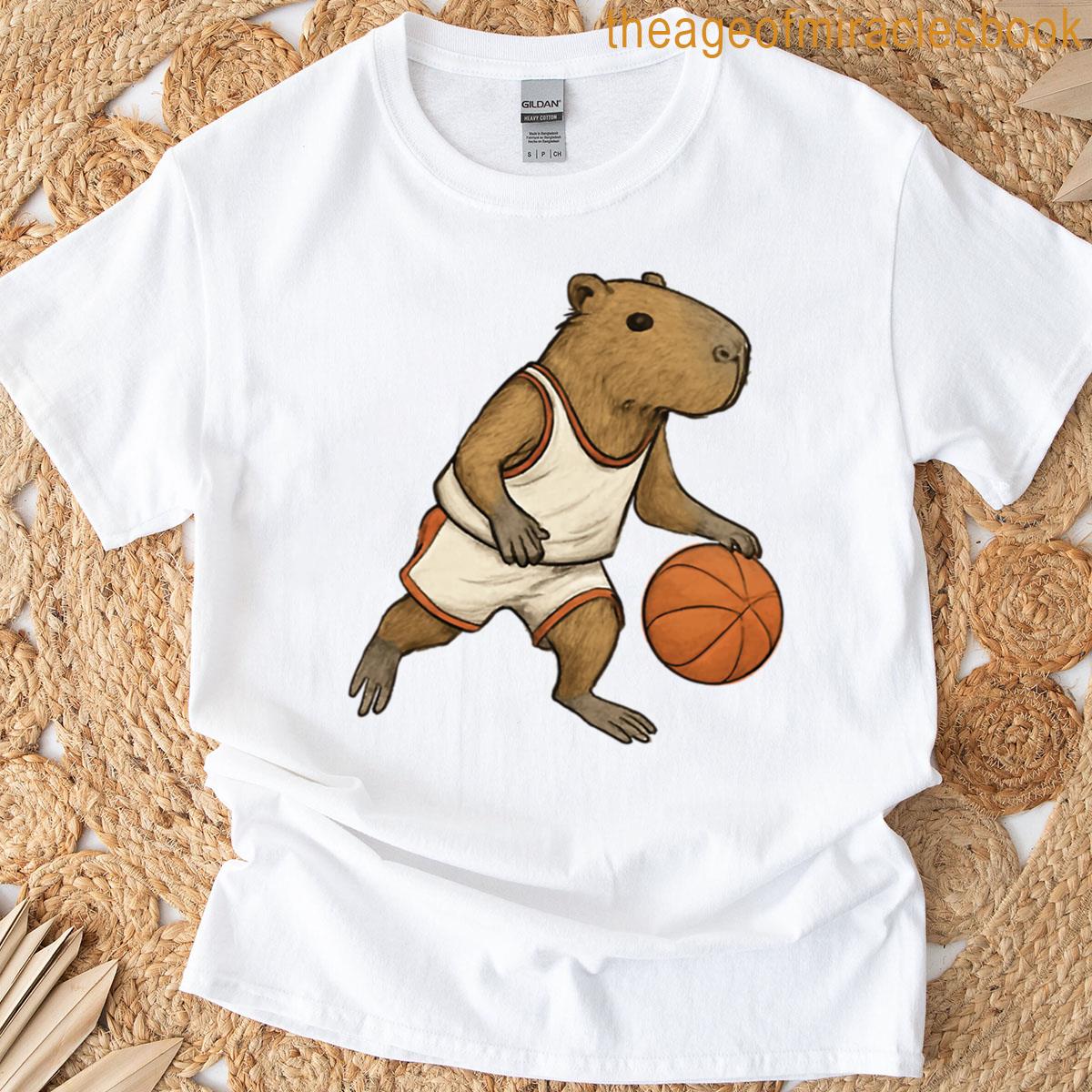 Capybara Playing Basketball T-shirt
