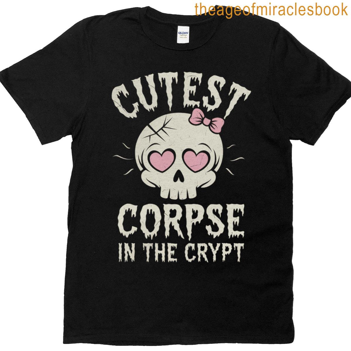 Cutest Corpse In The Crypt Goth Pink Skull T-shirt