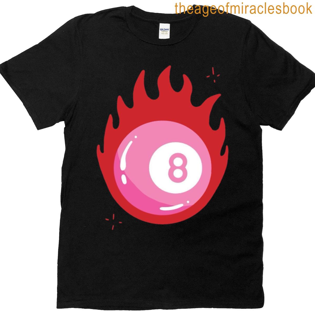 Flaming Hot Pink Eight Ball T-shirt