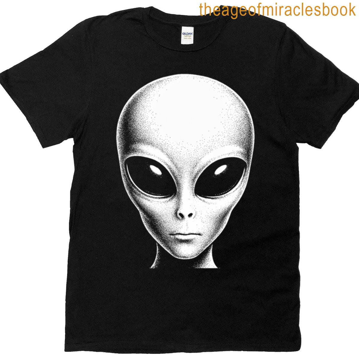 Gray Alien Face Staring Into Your Soul Oversized T-shirt