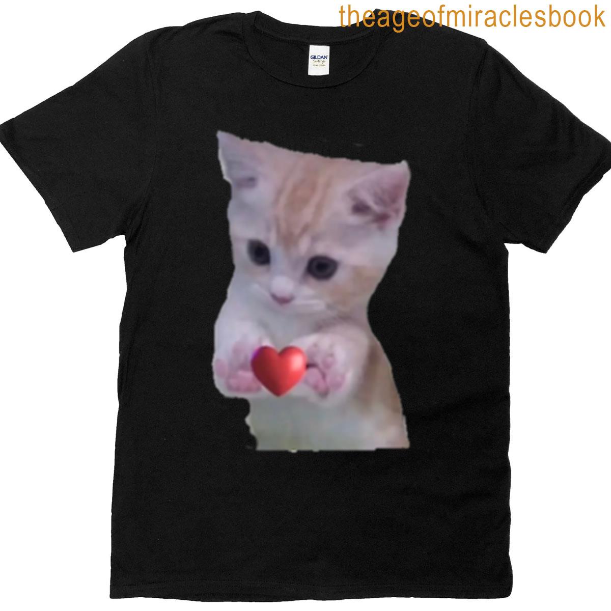 Heart Silly Cat T-shirt