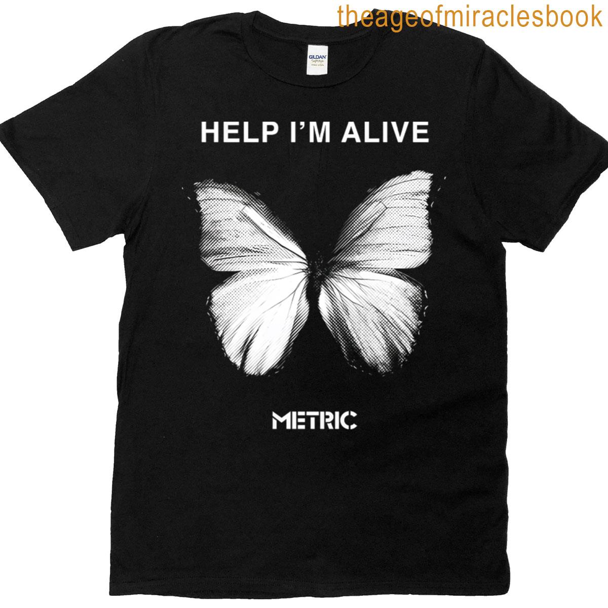 Metric Help Im Alive Butterfly T-shirt
