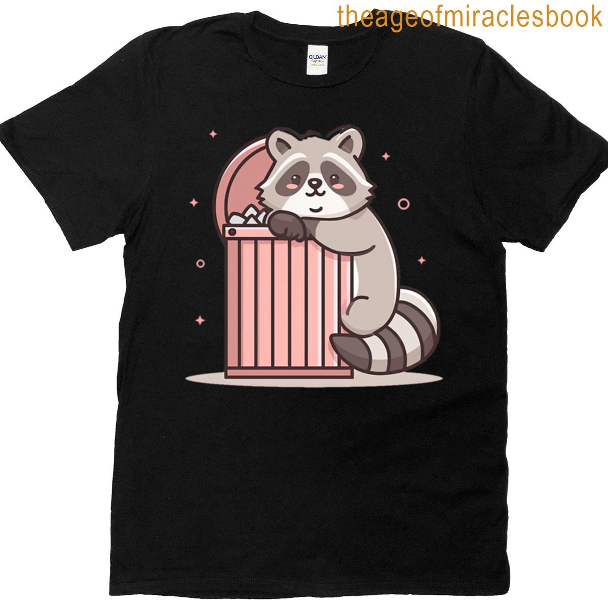 Raccoon Hugging Trash Can T-shirt