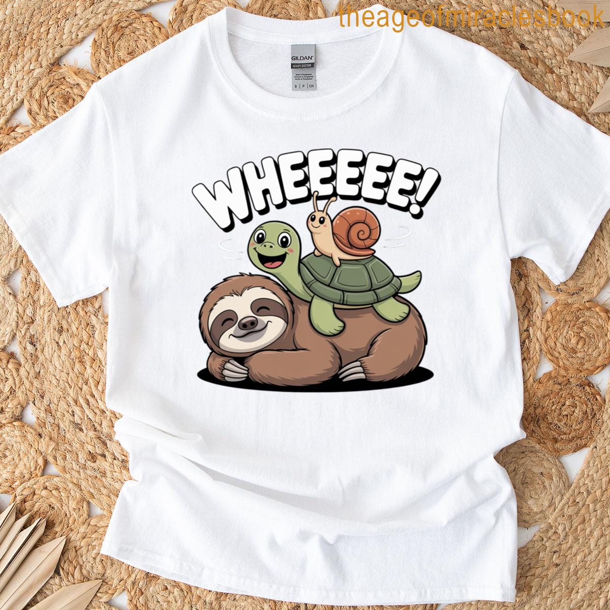 Sloth Pictures Turtle Decor Snail Shells Snails Sloths T-shirt