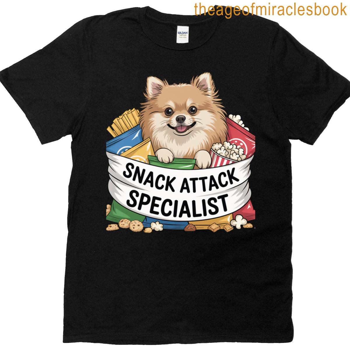 Snack Attack Specialist Pomeranian T-shirt