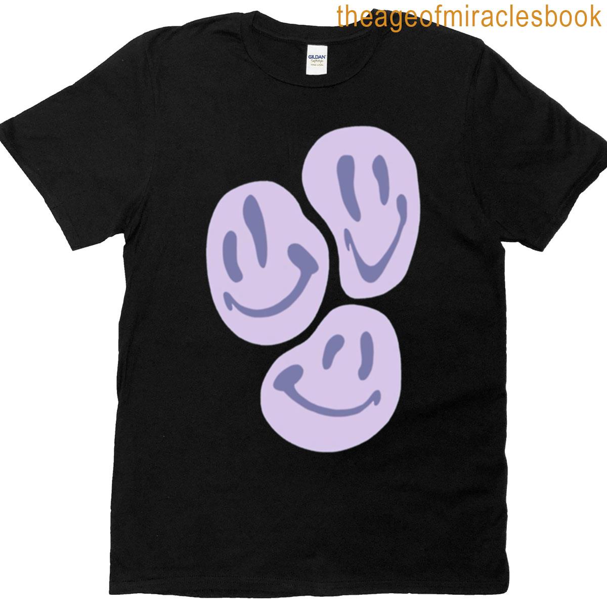 Trippy Smiley Faces Purple T-shirt