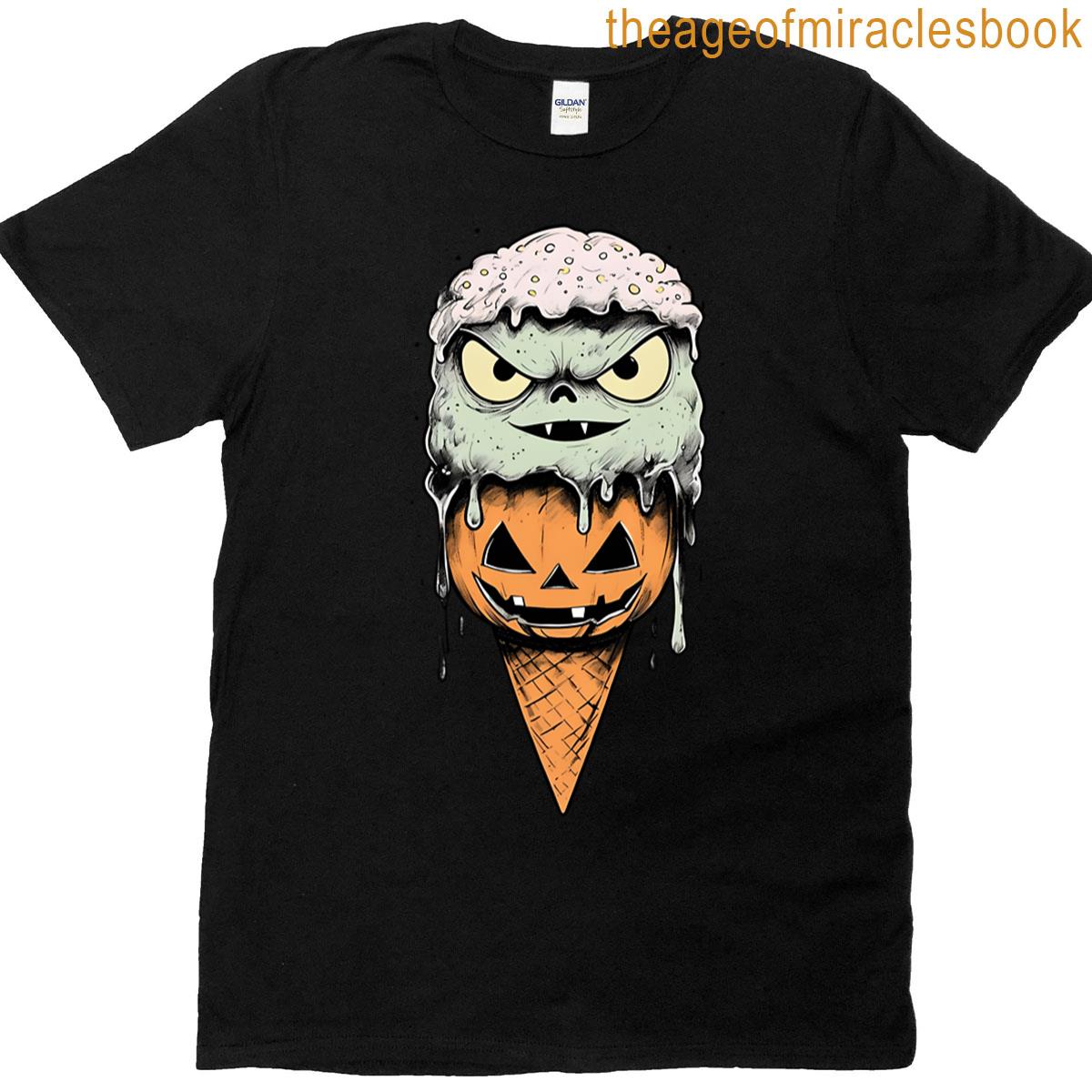Zombie Halloween Ice Cream T-shirt Zombie Halloween Ice Cream T-shirt