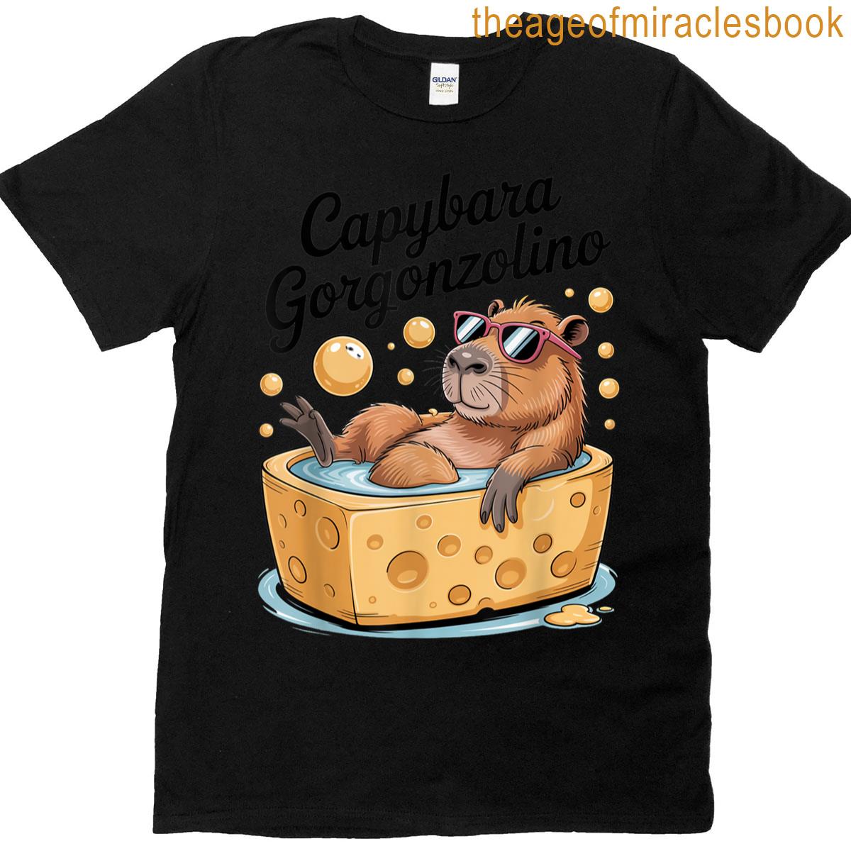 Capybara Gorgonzolino Meme Cheese T-shirt