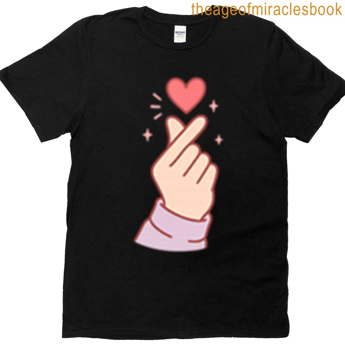 Cute Korean Finger Heart T-shirt