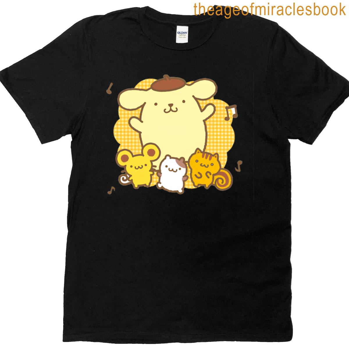 Cute Pompompurin Colourful Sanrio Image T-shirt