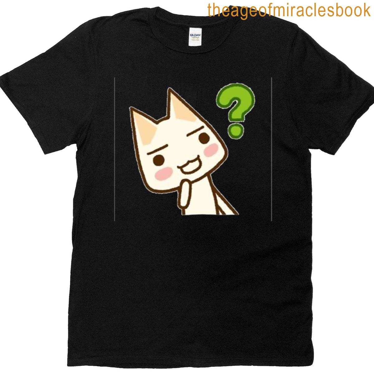 Cute Toro Cat Question Mark Japanese Image T-shirt
