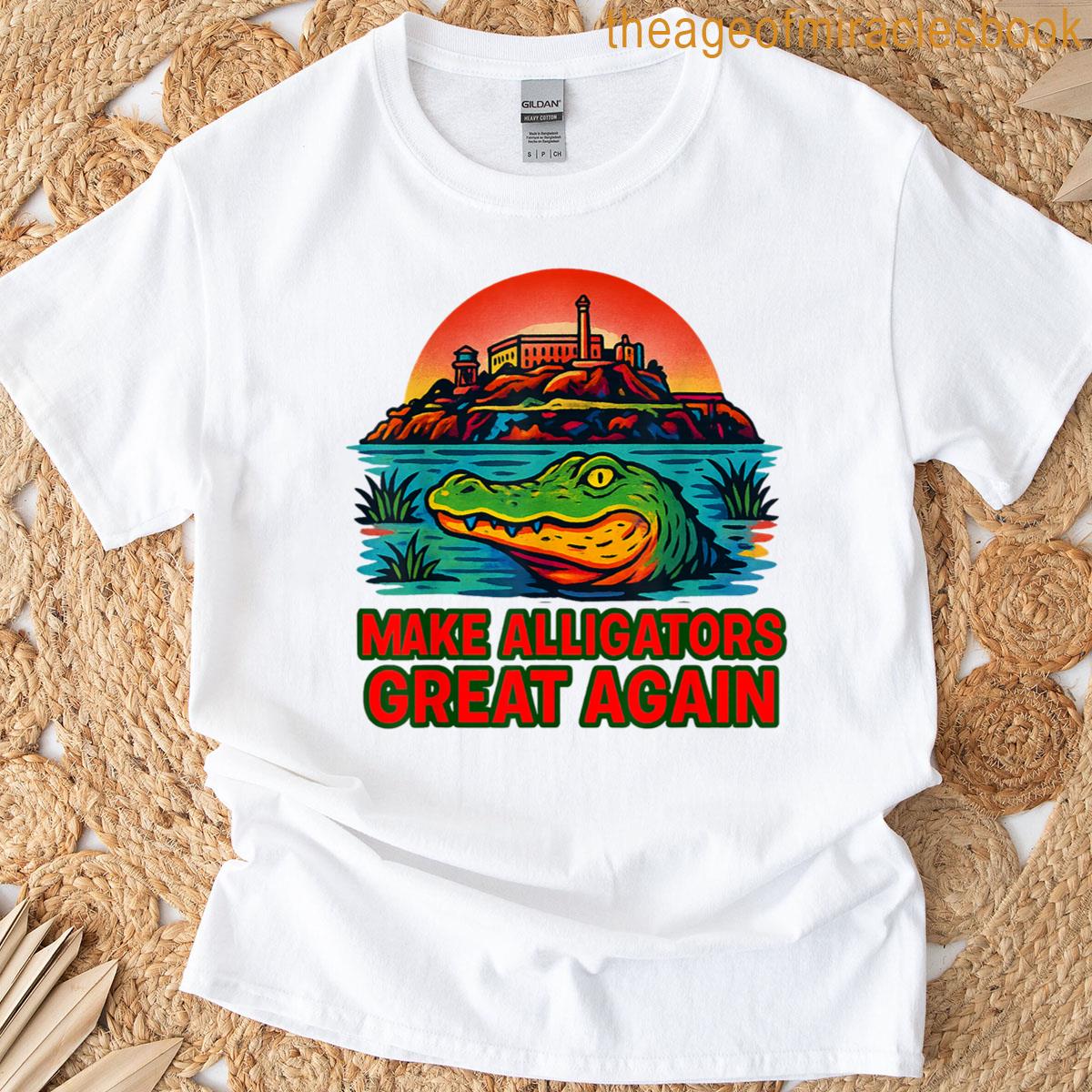 Funny Make Alligator Great Again Retro T-shirt