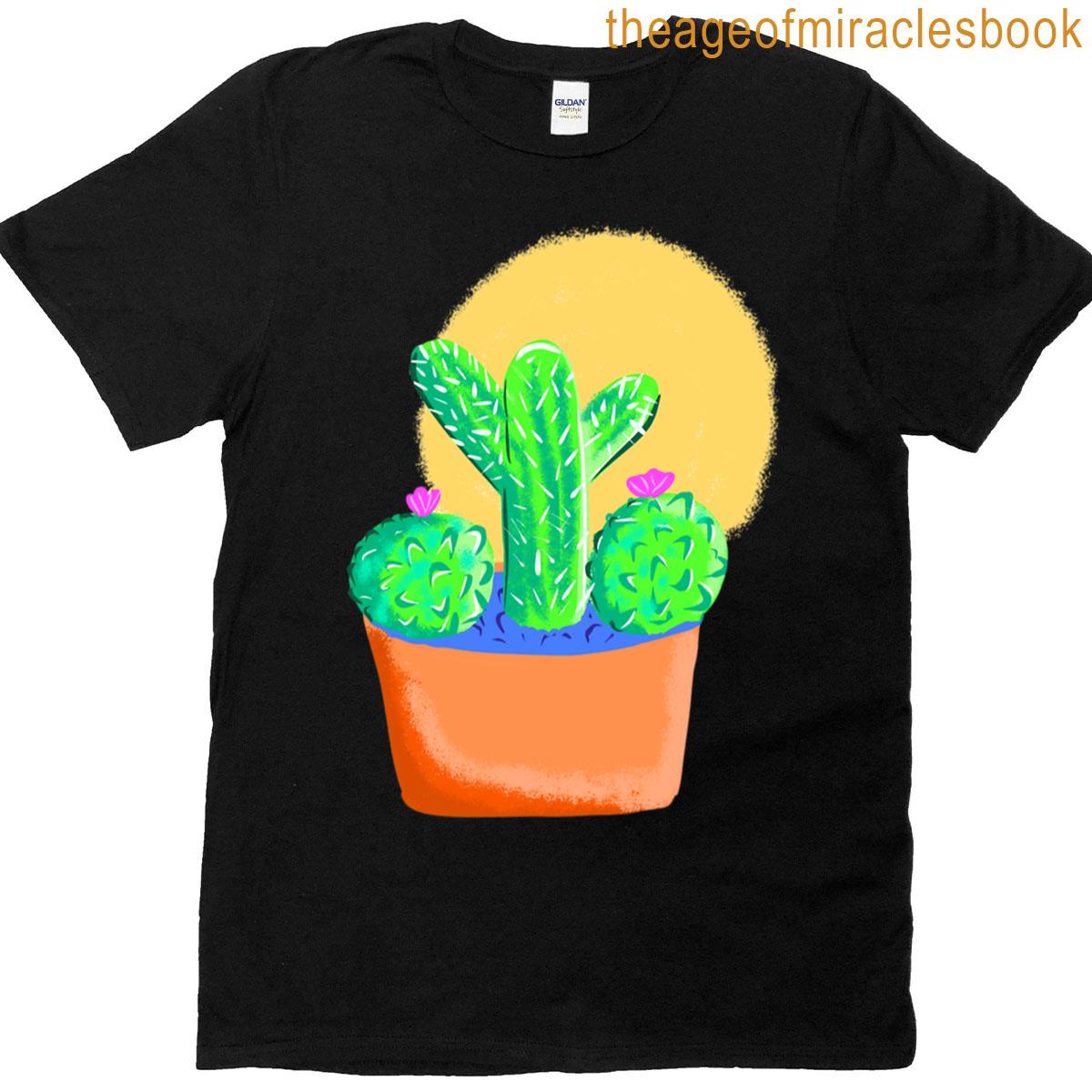 Hand Drawn Cactus In The Sun T-shirt