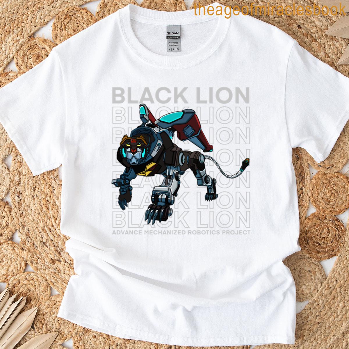 Low Poly Project – Black Lion T-shirt