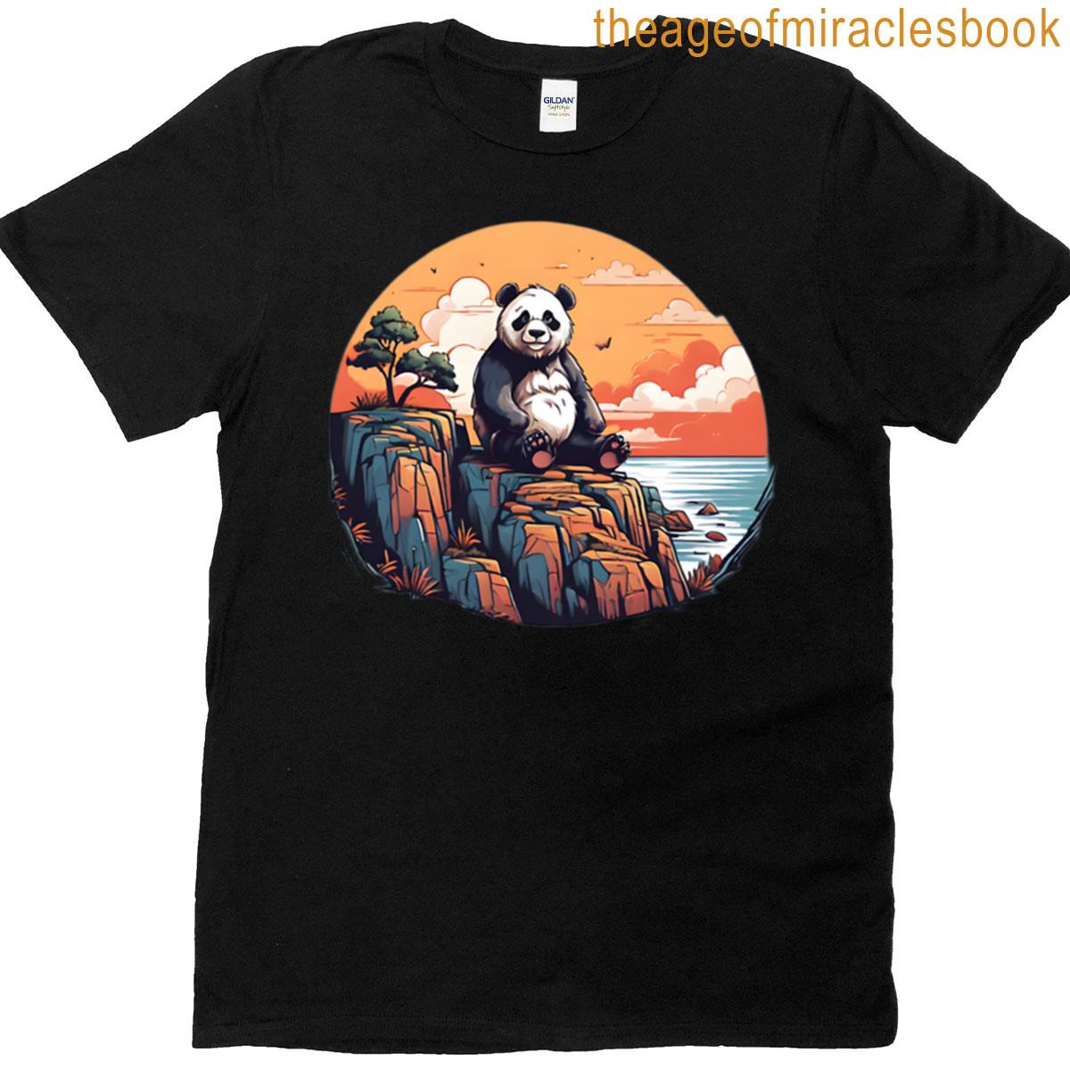 Panda On The Cliffs T-shirt