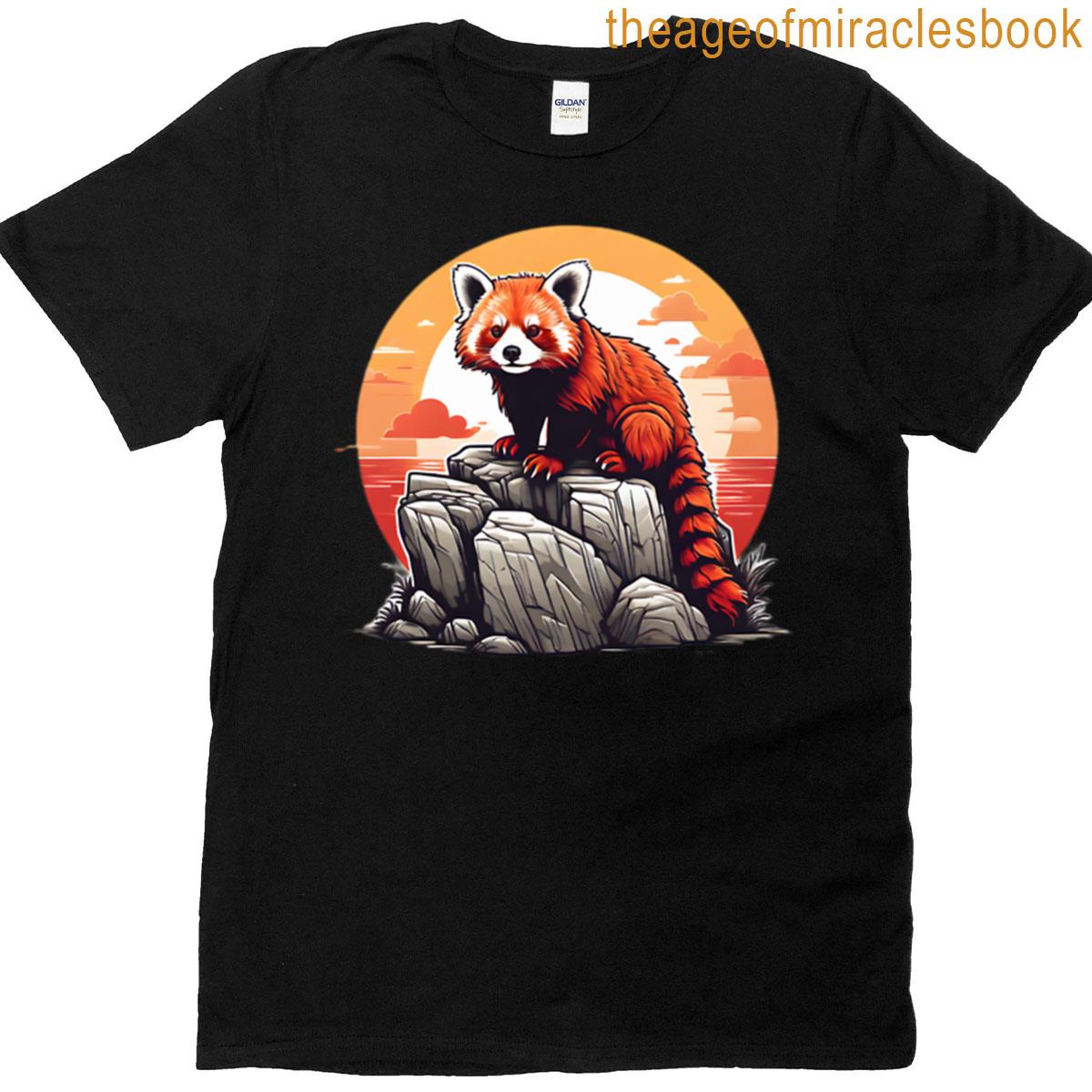 Red Panda On The Cliffs T-shirt