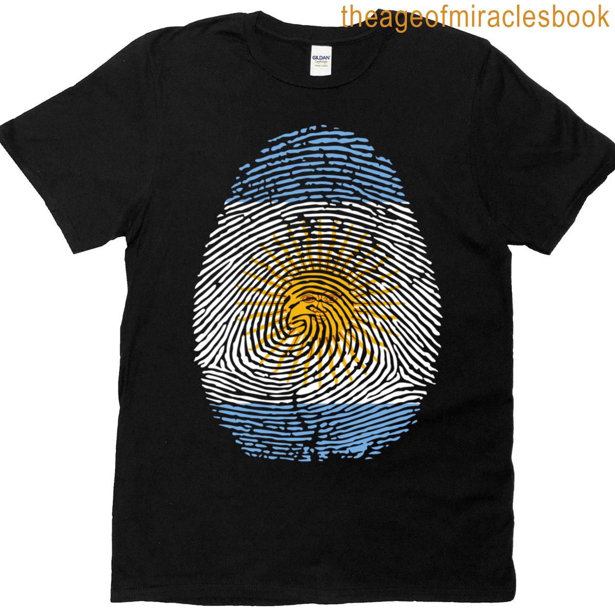Argentinian Flag Fingerprint T-shirt