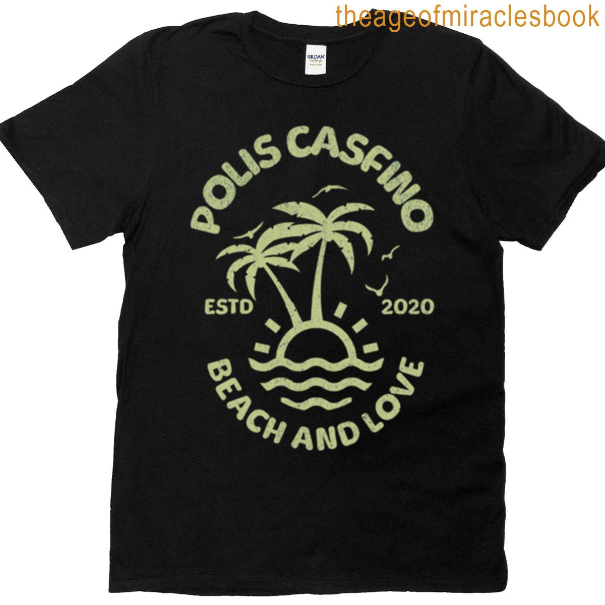 Beach-themed Vintage Logo Design T-shirt