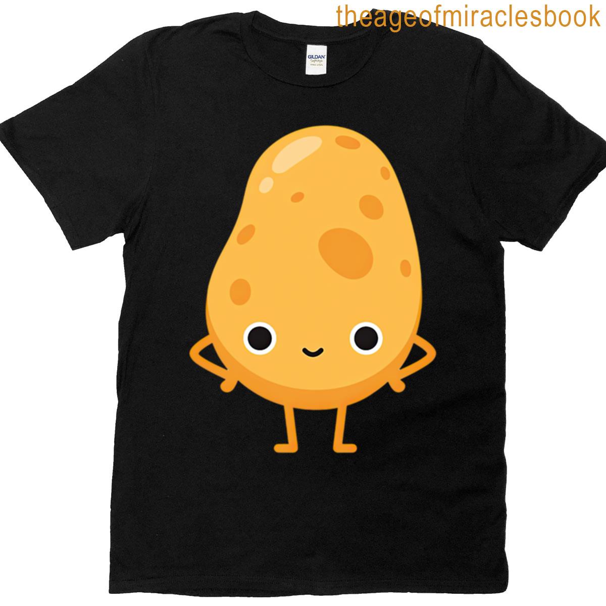 Cute Smiling Potato Character Illustration T-shirt