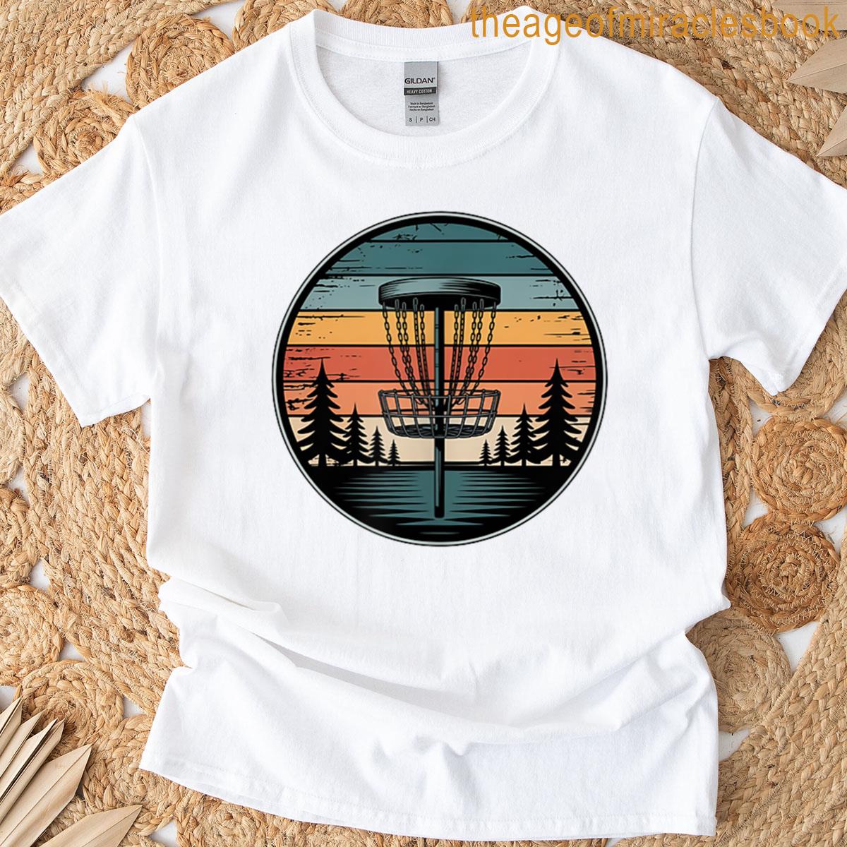 Disc Golf Retro Vintage Sunset T-shirt