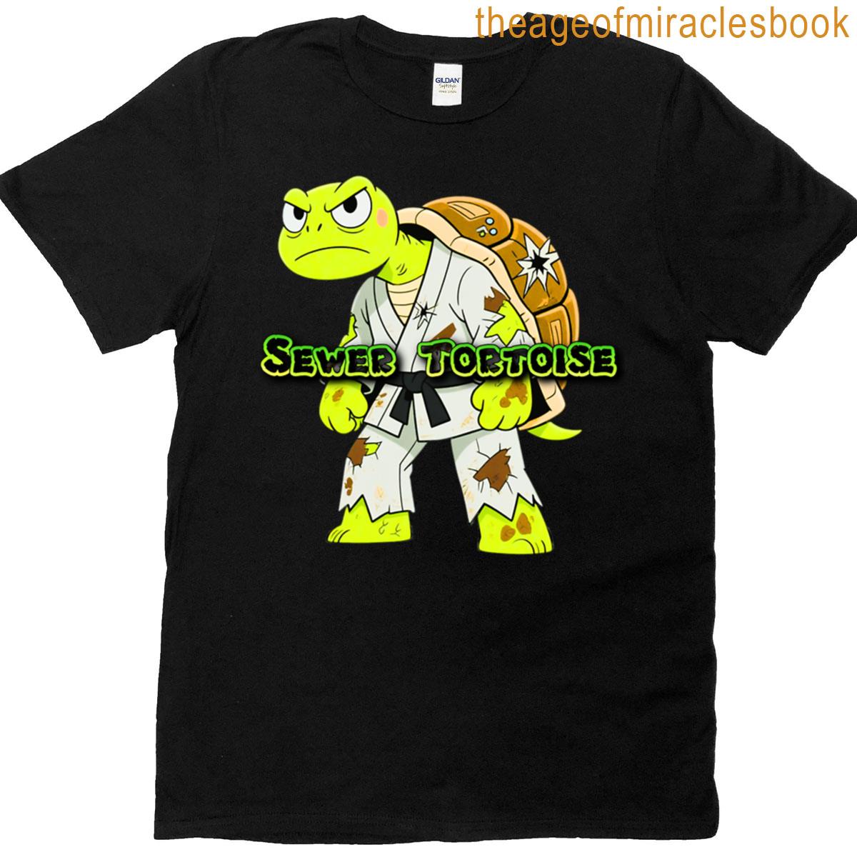 Gritty Sewer Tortoise Dark Ninja Turtle Parody Art T-shirt