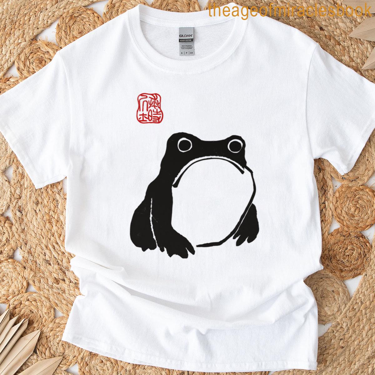 Matsumoto Hoji Woodblock Print Grumpy Frog Toad T-shirt