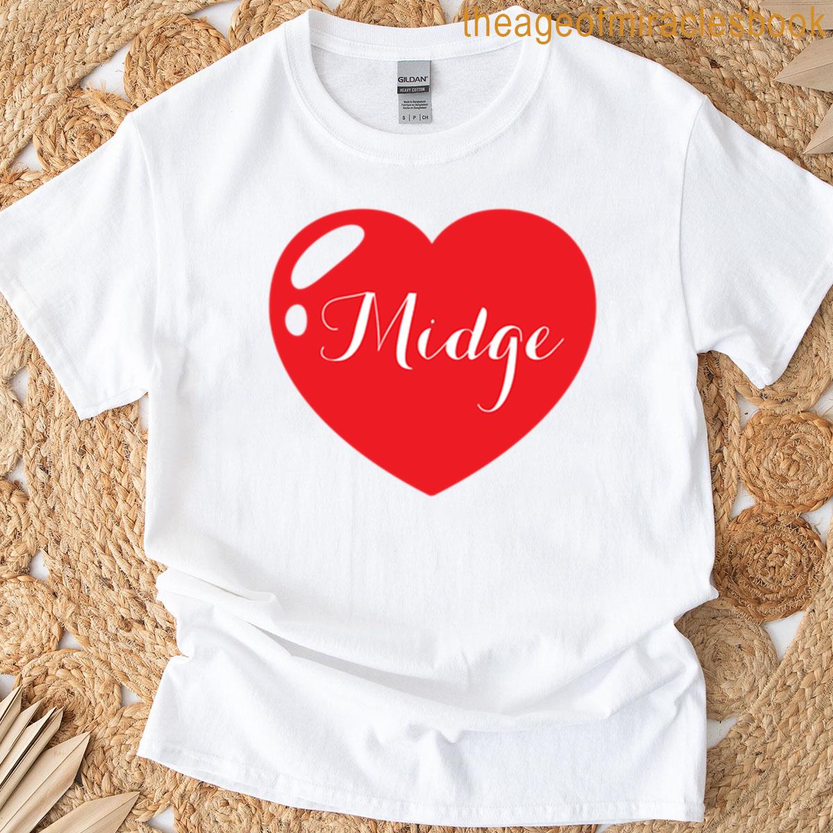 Midge Name With Red Heart T-shirt