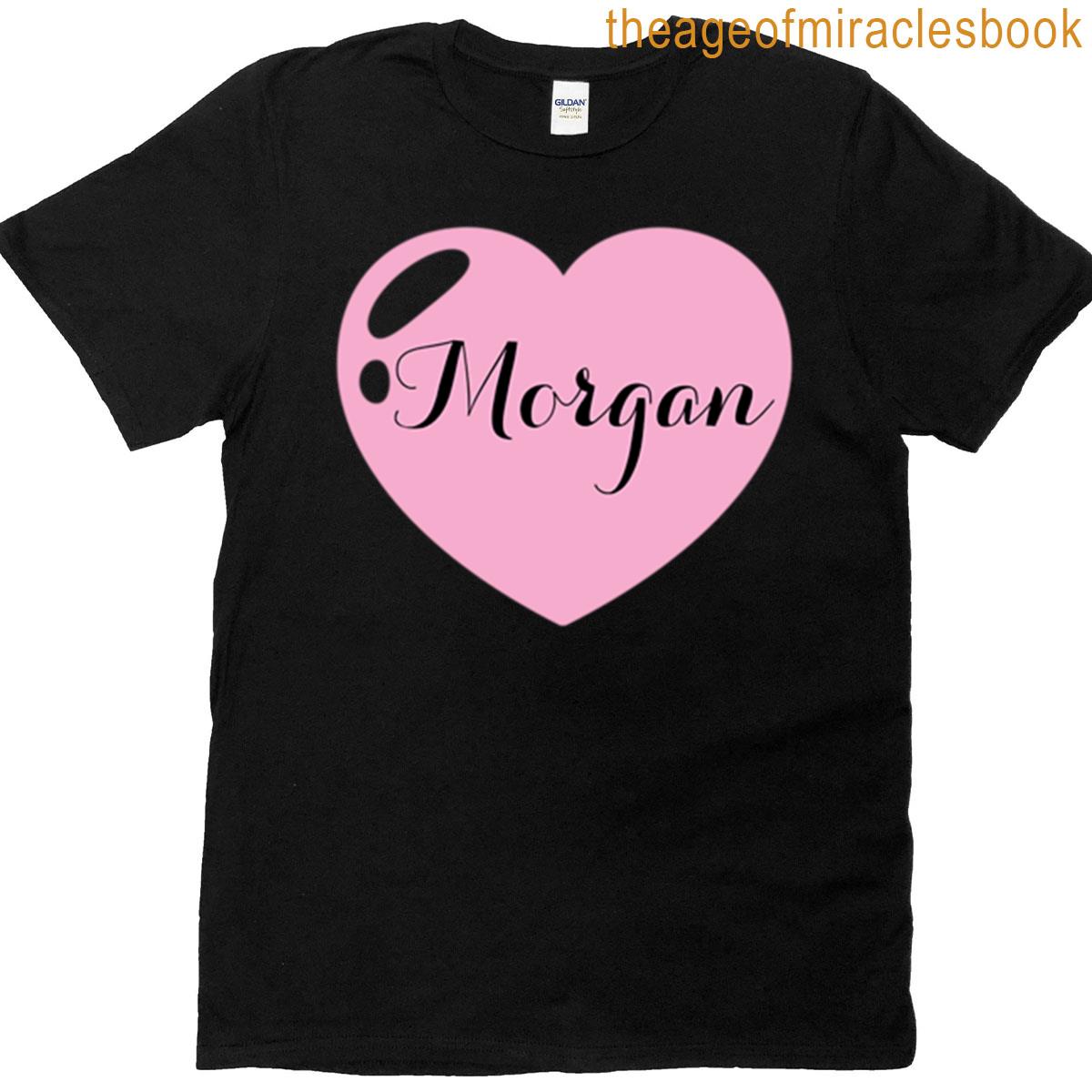 Morgan Name With Pink Heart T-shirt