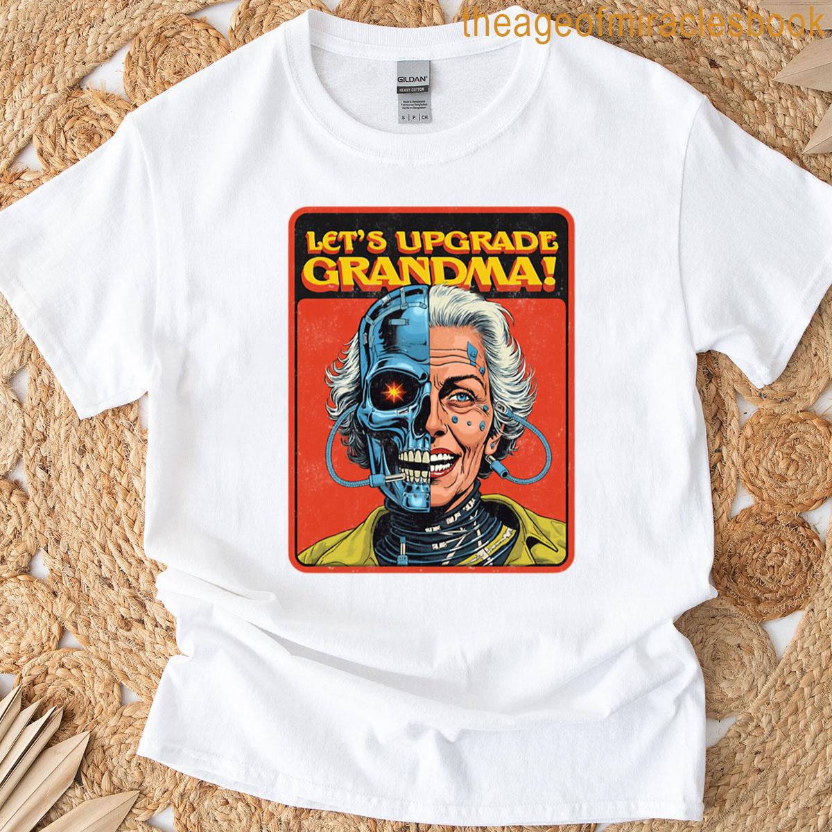 Retro Cyber Grandma Funny Sci-fi Design T-shirt