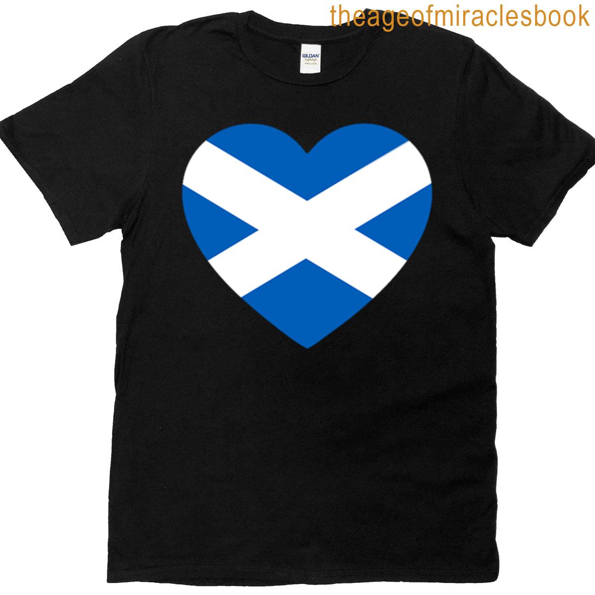 Scotland – Scottish Flag Heart T-shirt