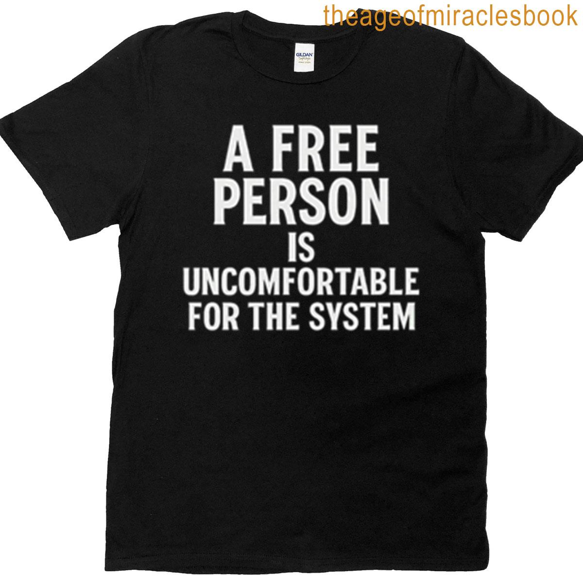 A Free Person Bold Anti-system Statement Oversized T-shirt