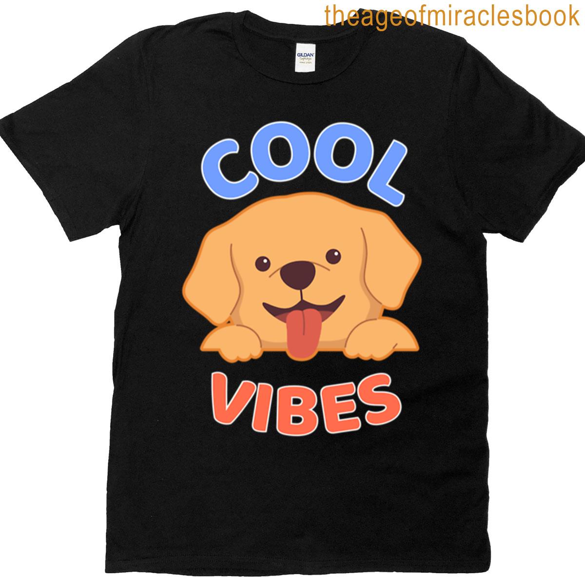 Cool Vibes Dog Cartoon T-shirt
