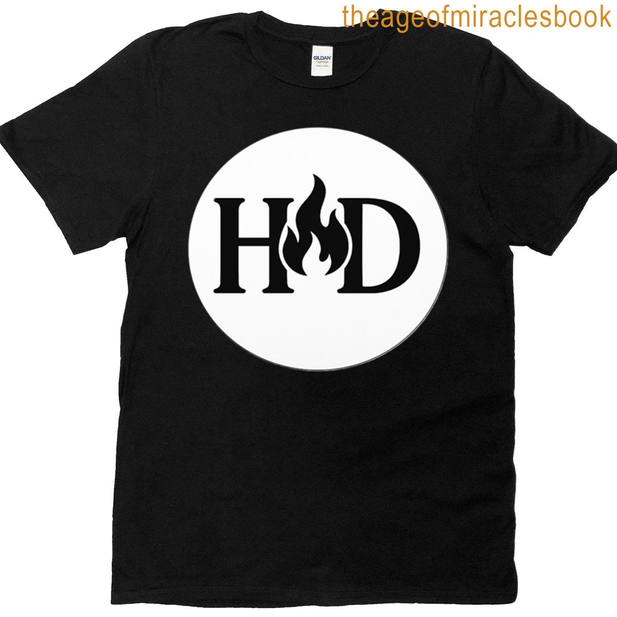 Hellmark Designs Flame Logo Brand Monogram Oversized T-shirt