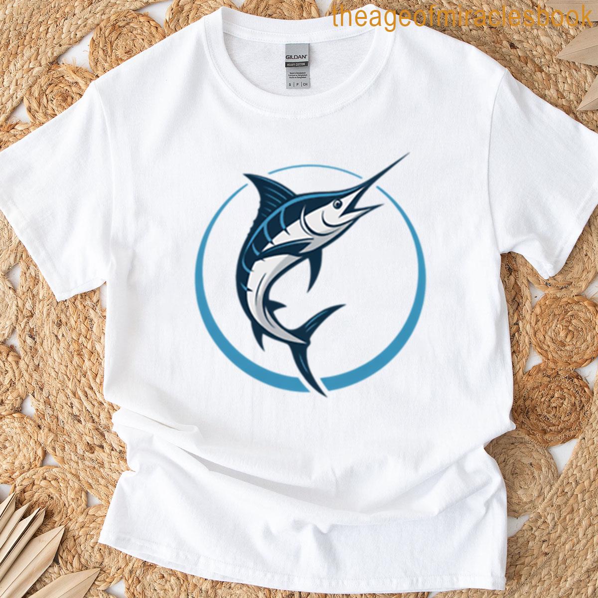 Minimalist Marlin Logo Nautical Style T-shirt
