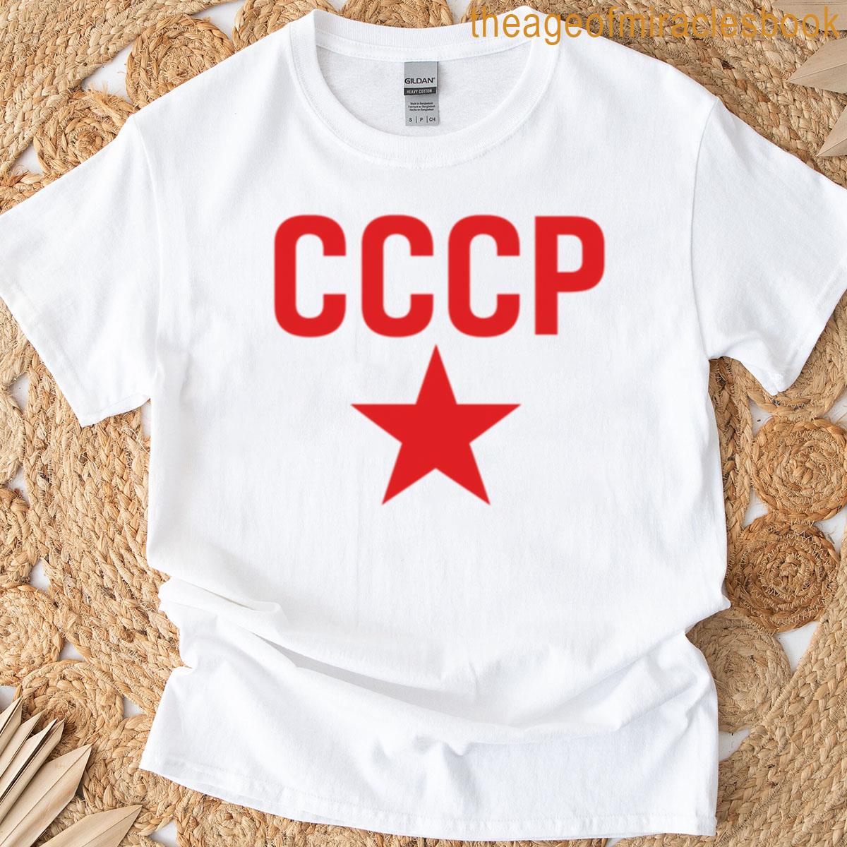 Soviet Retro Cccp Emblem Design T-shirt