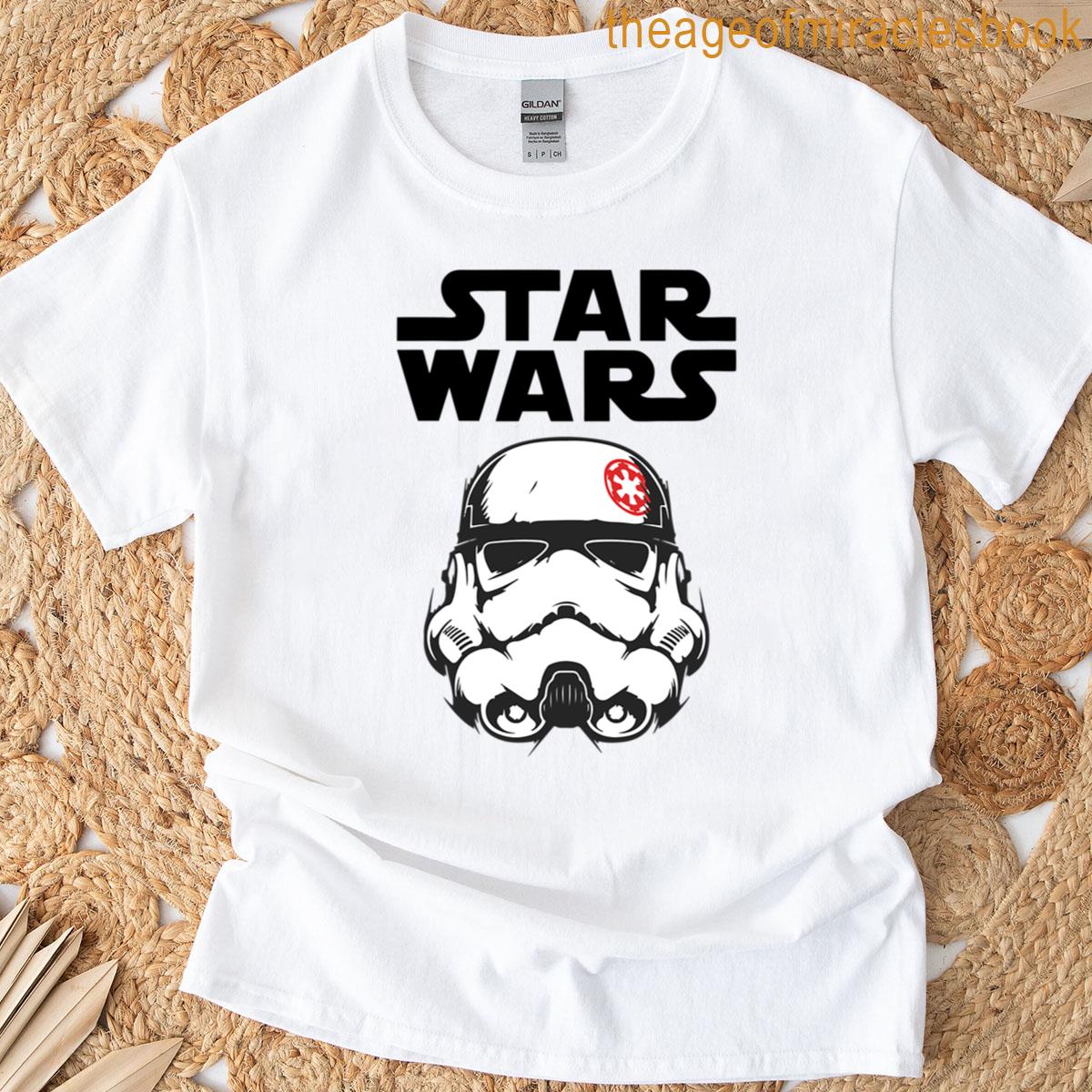 Stormtrooper Helmet With Logo 2 White T-shirt