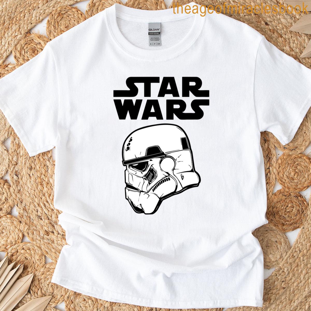 Stormtrooper Helmet With Logo White T-shirt