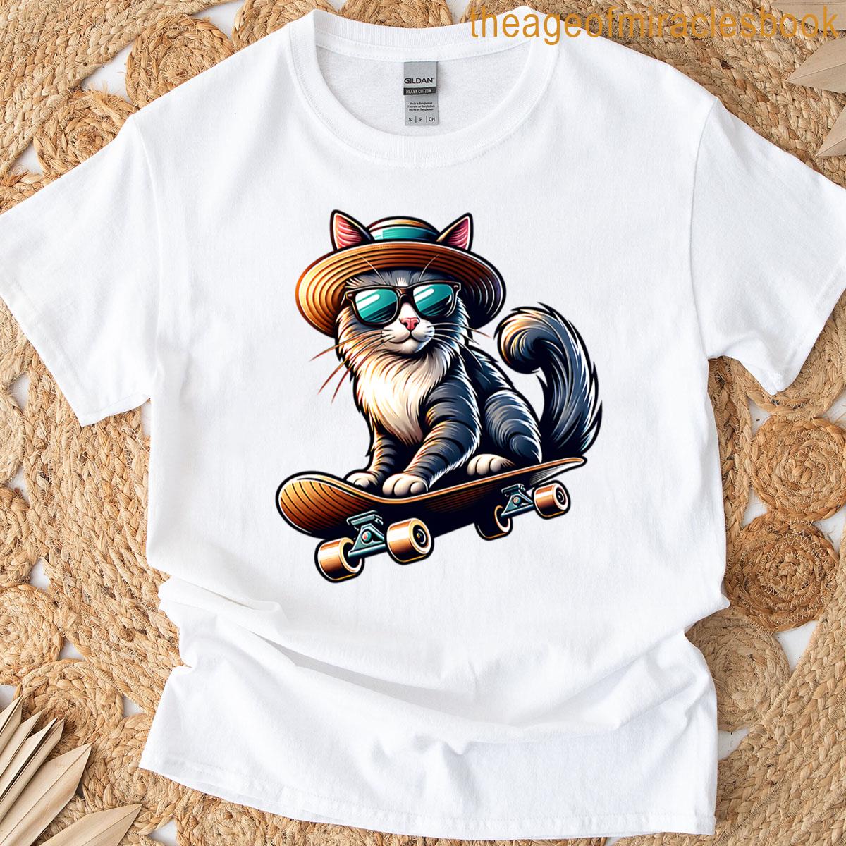 A Cool Cat On A Skateboard T-shirt